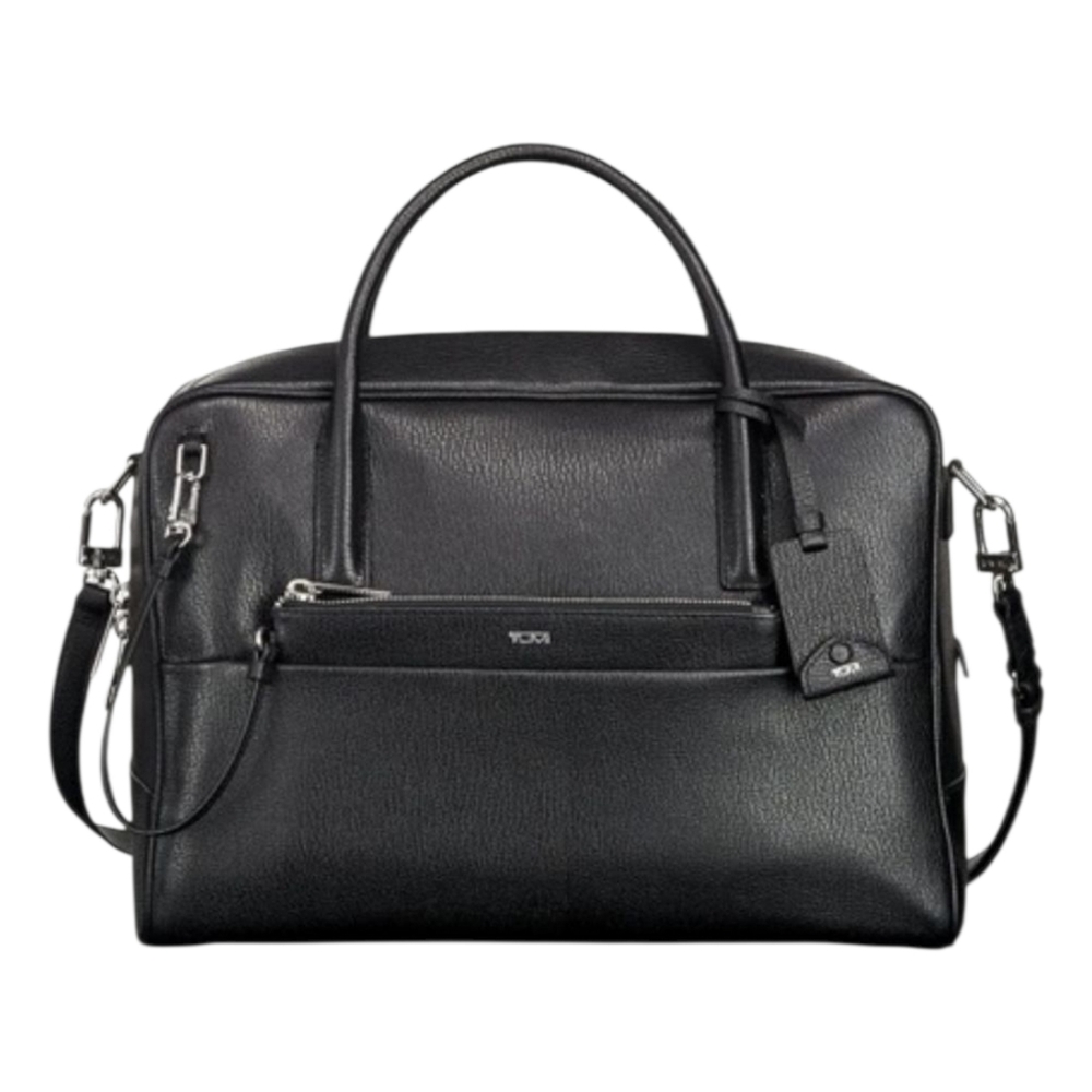 Tumi Black Pebbled Leather Bag - Picture 1 of 11